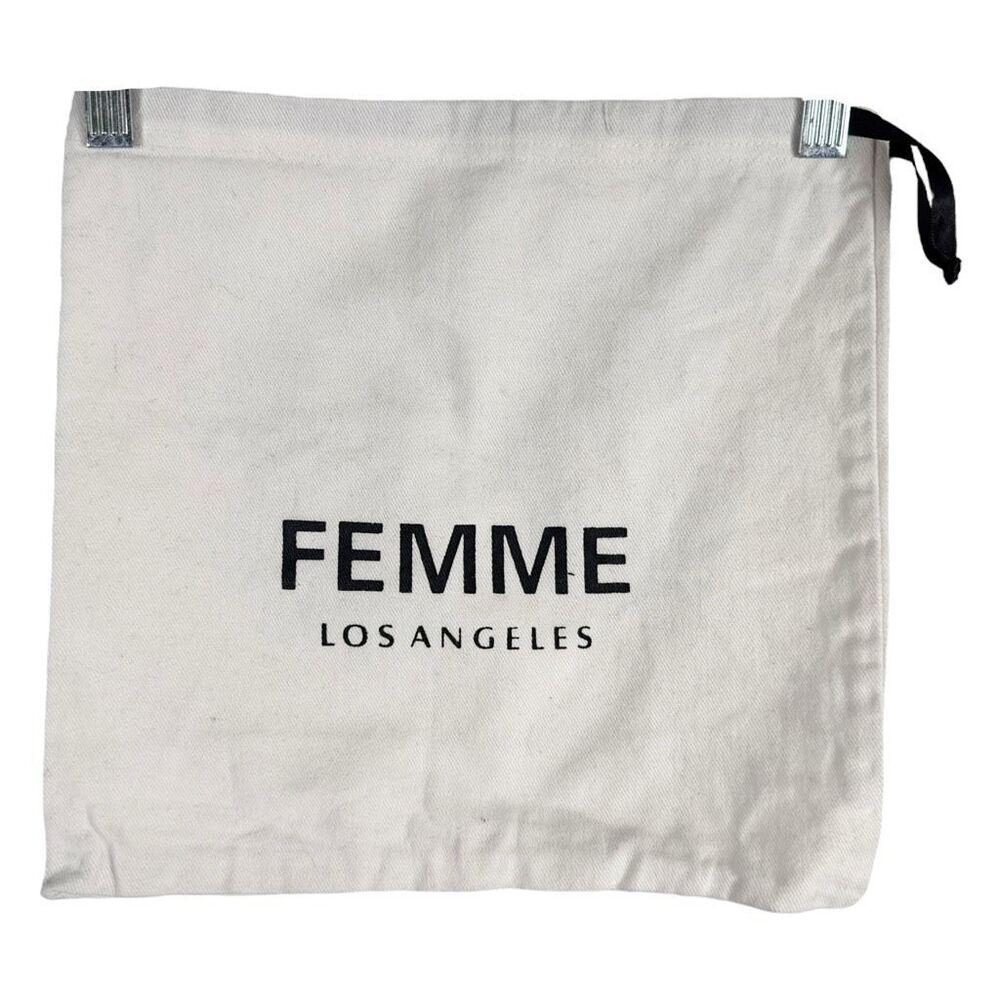 Authentic Femme Los Angeles Dust Bag Drawstring‎ White 12x11 Solid 442